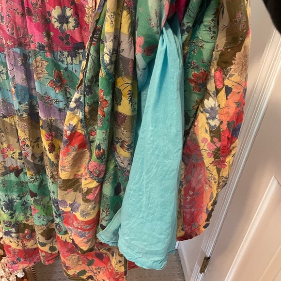 Vintage 60’s Styled By Saybury Floral Patchwork Tiered Day Dress - Picture 4 of 12